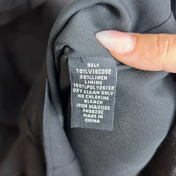 TIBI New York 100% Linen Floral Damask Ruffle Snap Button Sleeveless Dress - Picture 10 of 12